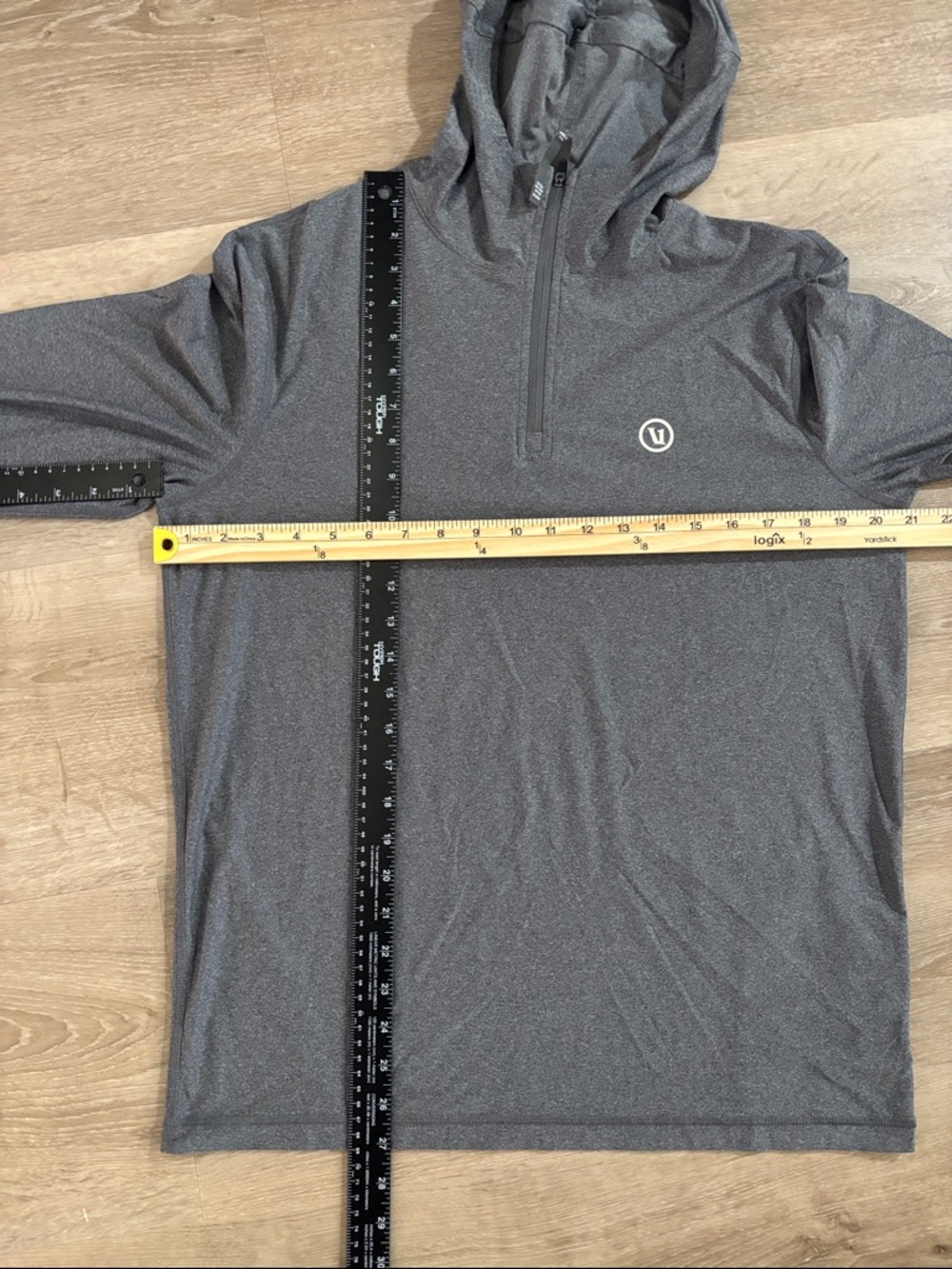 Vouri Mens Uluwatu 24 water hoodie V1038 medium charcoal gray - Picture 10 of 11